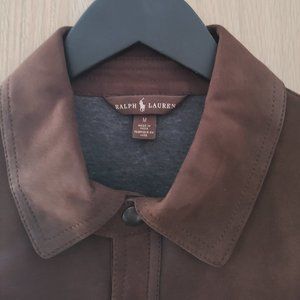 POLO RALPH LAUREN MEN'S SUEDE JACKET/SHIRT JACKET MEDIUM (*USED)